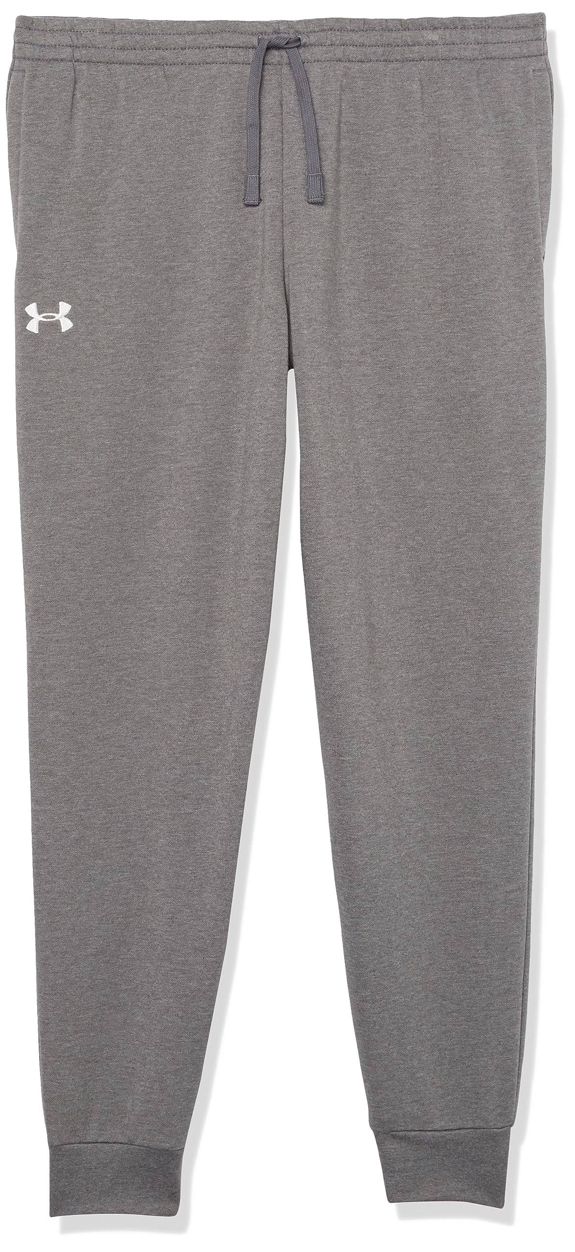 Under Armour Boys Rival Fleece Joggers, (025) Castlerock Light Heather / / White, Medium Plus Image