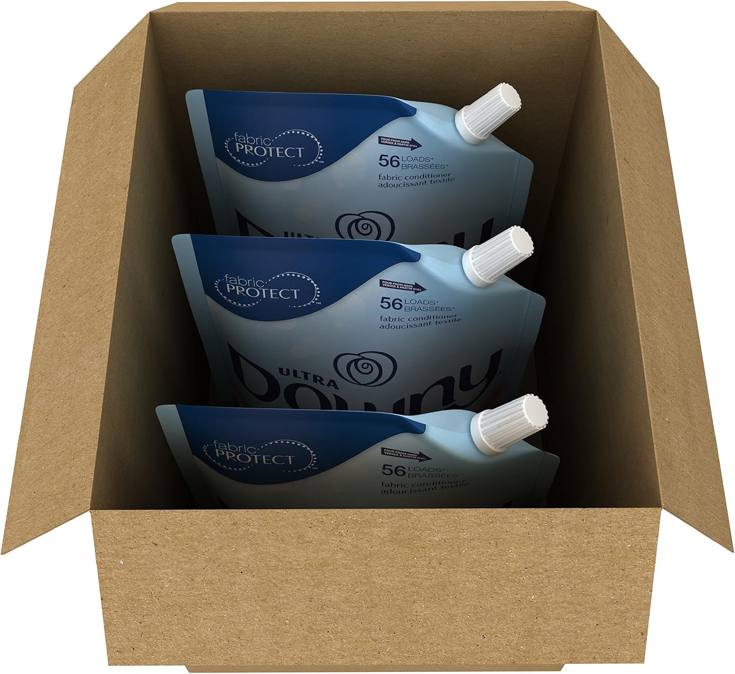 Downy Ultra Liquid Fabric Conditioner (Fabric Softener), April Fresh, 48 Oz Smart Pouches, 3 Pack, 168 Loads Total: Health & Personal Care