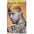 KISS RED Bow Wow Power Wave Velvet Luxe Durag (Gold)