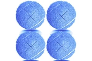 ZUJEAM Tennis Balls for Walkers Pre Cut, 4Pcs Walker Tennis Balls Precut Tennis Balls for Walkers Legs, Universal Precut Gilde Balls for Chairs, Desks, Heavy Duty Long Lasting Floor Protection