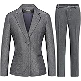 TRONSTORE Women's Business Suits for Work Professional 2 Piece Slim Fit Outfits for Women