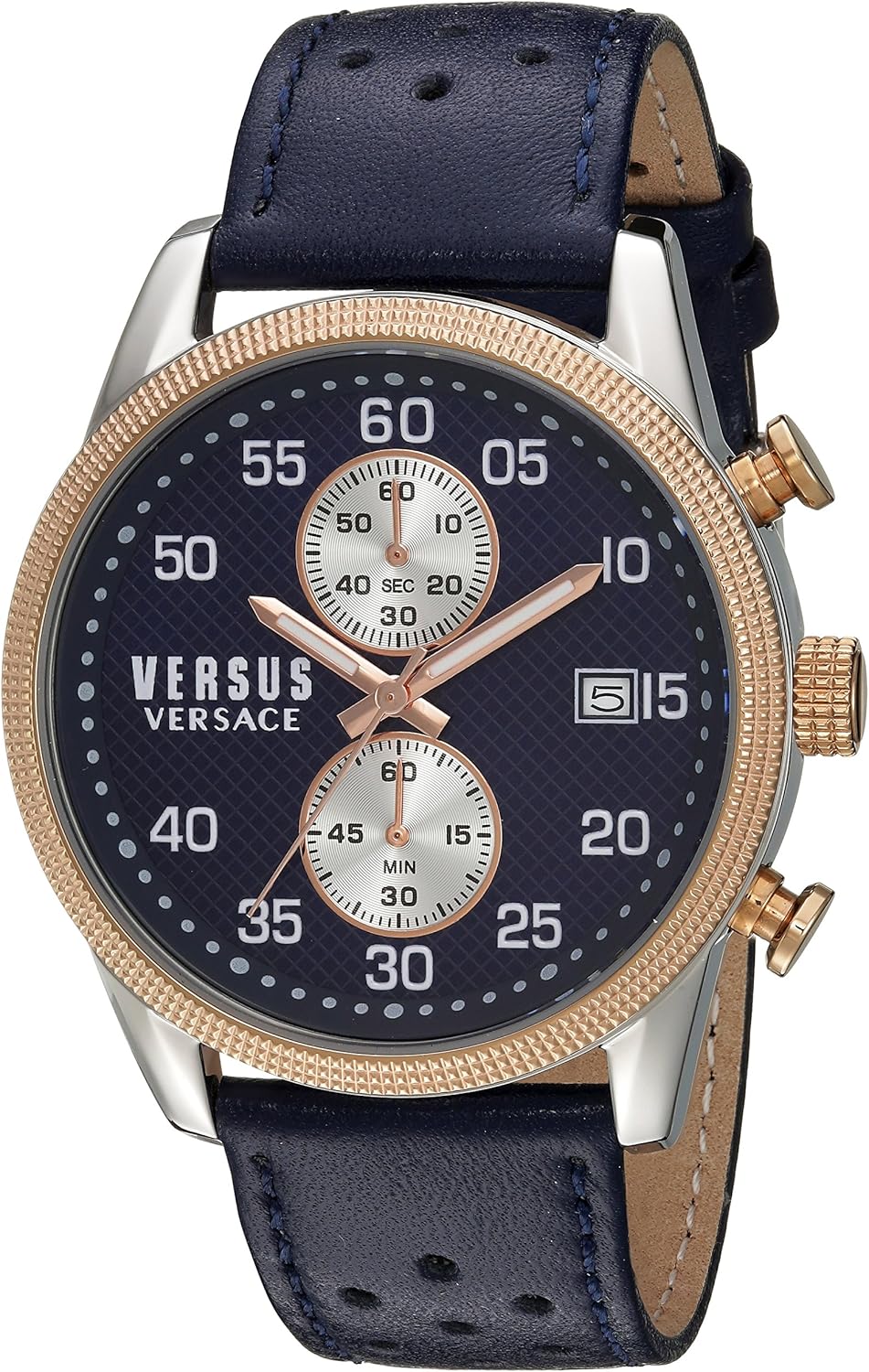 Versus by Versace Men's Shoreditch Stainless Steel Quartz Watch with Leather