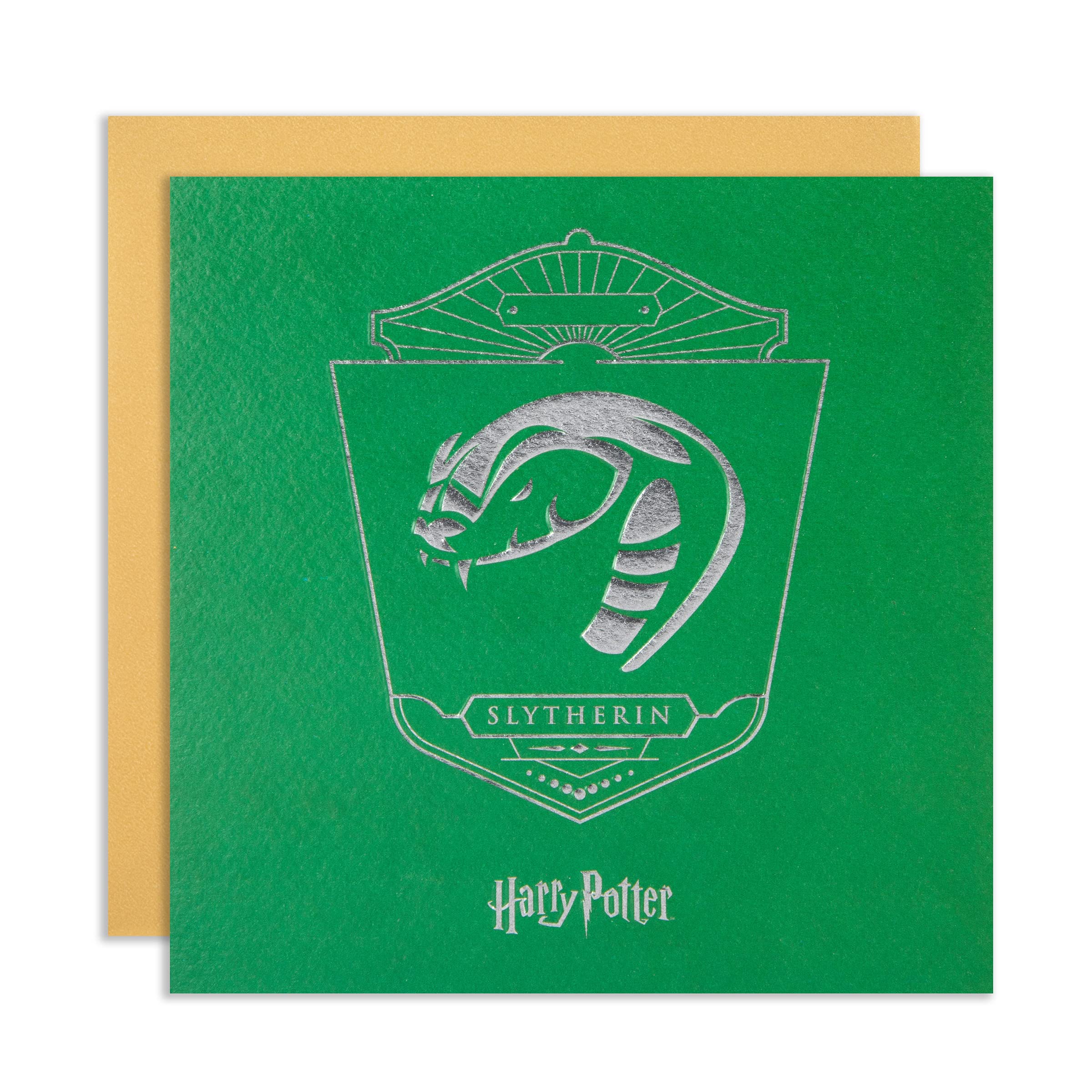 Cardology - Harry Potter Slytherin Birthday Card | Magical Mischief Collection | Official Wizarding World Merchandise (Slytherin)