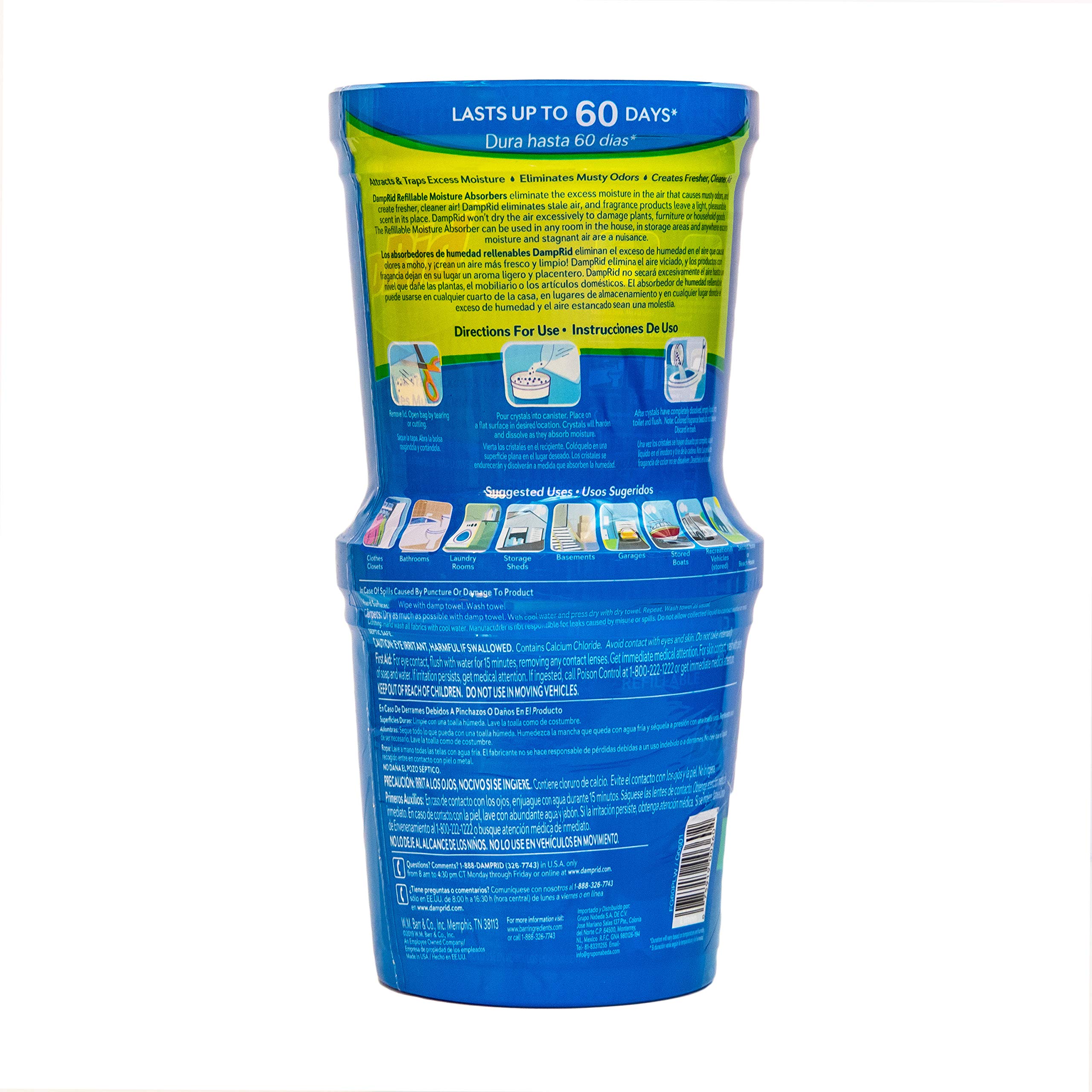 DampRid Pure Linen Refillable Moisture Absorber - 10.5oz cups - 2 pack – Traps Moisture for Fresher, Cleaner Air