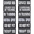 Pistha 12 Pieces Removable Tactical Dog Harness Service Dog Vest Patches Do Not Pet in Training and Emotional Support Dog Vest Patches(3.6 x 1.6Inch)