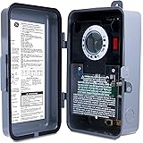 GE Heavy-Duty 7-Day Digital Box Timer Switch, Metal, Tamper Resistant, Battery Backup, Universal Voltage, 120, 240, 277 VAC, 