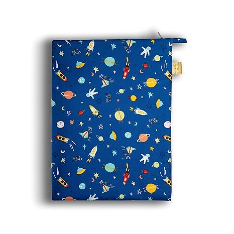Little Sudhams Waterproof Wet Bag (24cm x 32cm) (Pack of 1, Blue -Space Design)