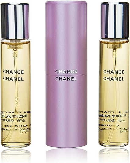 Chanel Chance Twist y Spray 60 ml 3 x 20 ml Eau de Toilette y bolso de mano spray