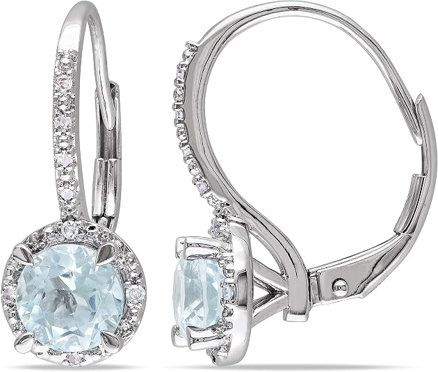 Boucles D'oreilles Goutte En Argent Sterling Zircone Ovale 6x4mm - Halo, Neuf