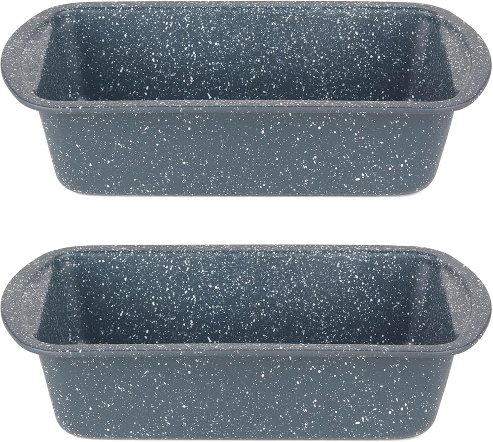 Russell Hobbs COMBO-5443 Non-Stick Loaf Pan Set 2 x 28 cm Blue Marble