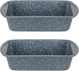 Russell Hobbs COMBO-5443 Non-Stick Loaf Pan Set 2 x 28 cm Blue Marble