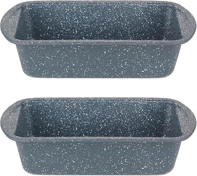 Russell Hobbs COMBO-5443 Non-Stick Loaf Pan Set 2 x 28 cm Blue Marble