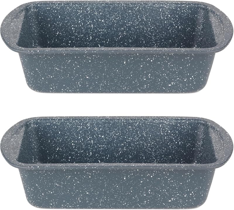 Russell Hobbs COMBO-5443 Non-Stick Loaf Pan Set 2 x 28 cm Blue Marble