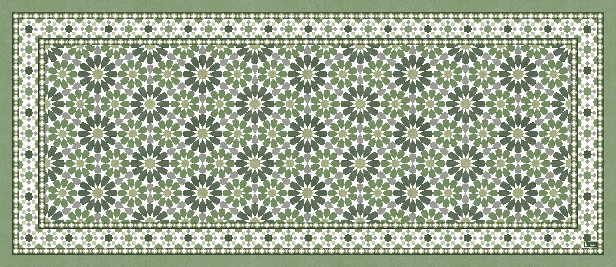 Vilber NADOR DU 02 52 x 120 Carpet, Vinyl, Multi-Colour, 52 x 120 x 0.22 cm