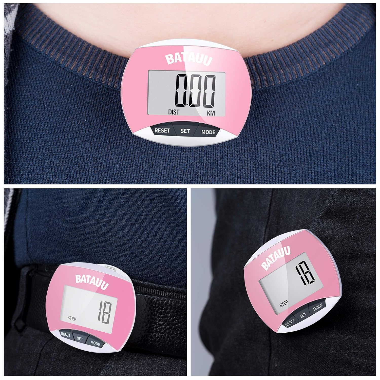 Simply Operation Walking Running Pedometer with Calories Burned and