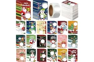 AmazingSpark 200 Pcs Scratch off Cards 20 Styles Blank Holiday Scratch Cards DIY Make Your Own Tickets for Festive Raffle Ticket, Gifts Rewards Birthday Party Favors Supplies(Christmas)