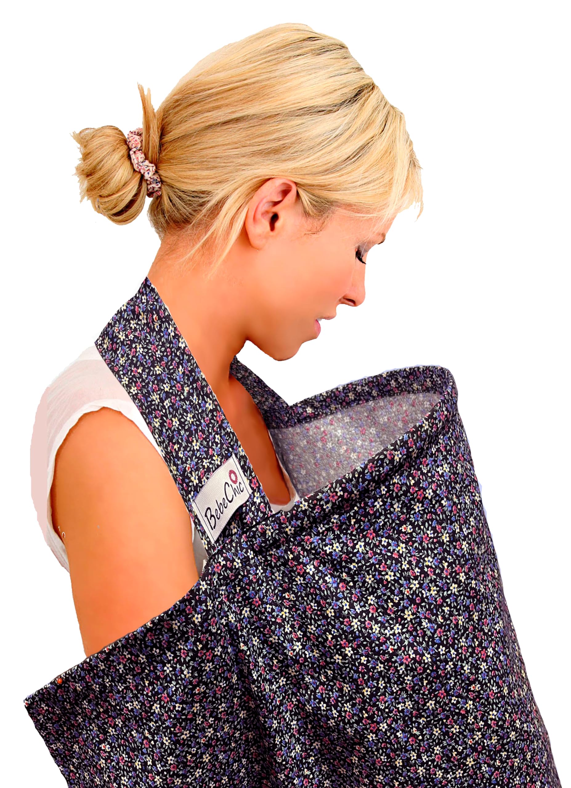 BebeChic – Oeko-Tex Certified Cotton - Breastfeeding Covers - Boned Nursing Tops – Black Ditsy — image 1