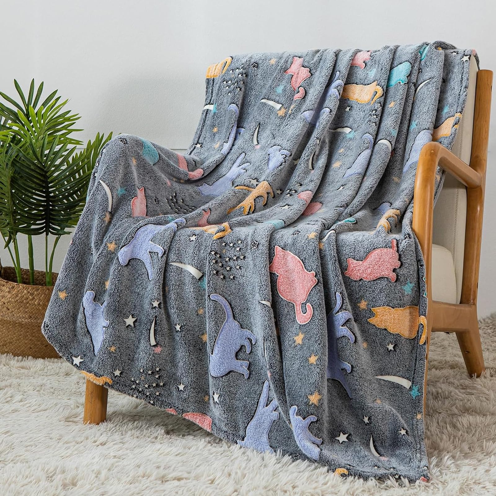 LXTOPN Children's Cuddly Blanket, Fluffy Blanket, Glow in the Dark Children's Blanket, Fleece Blanket, Unicorn Gifts for Girls and Boys