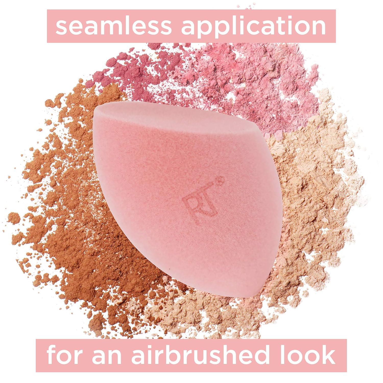 Real Techniques Cruelty Free Miracle Body Complexion Sponge, Ideal for Highlighters, Bronzers, & Body Makeup, for Streak Free, Precise Makeup Application: Beauty