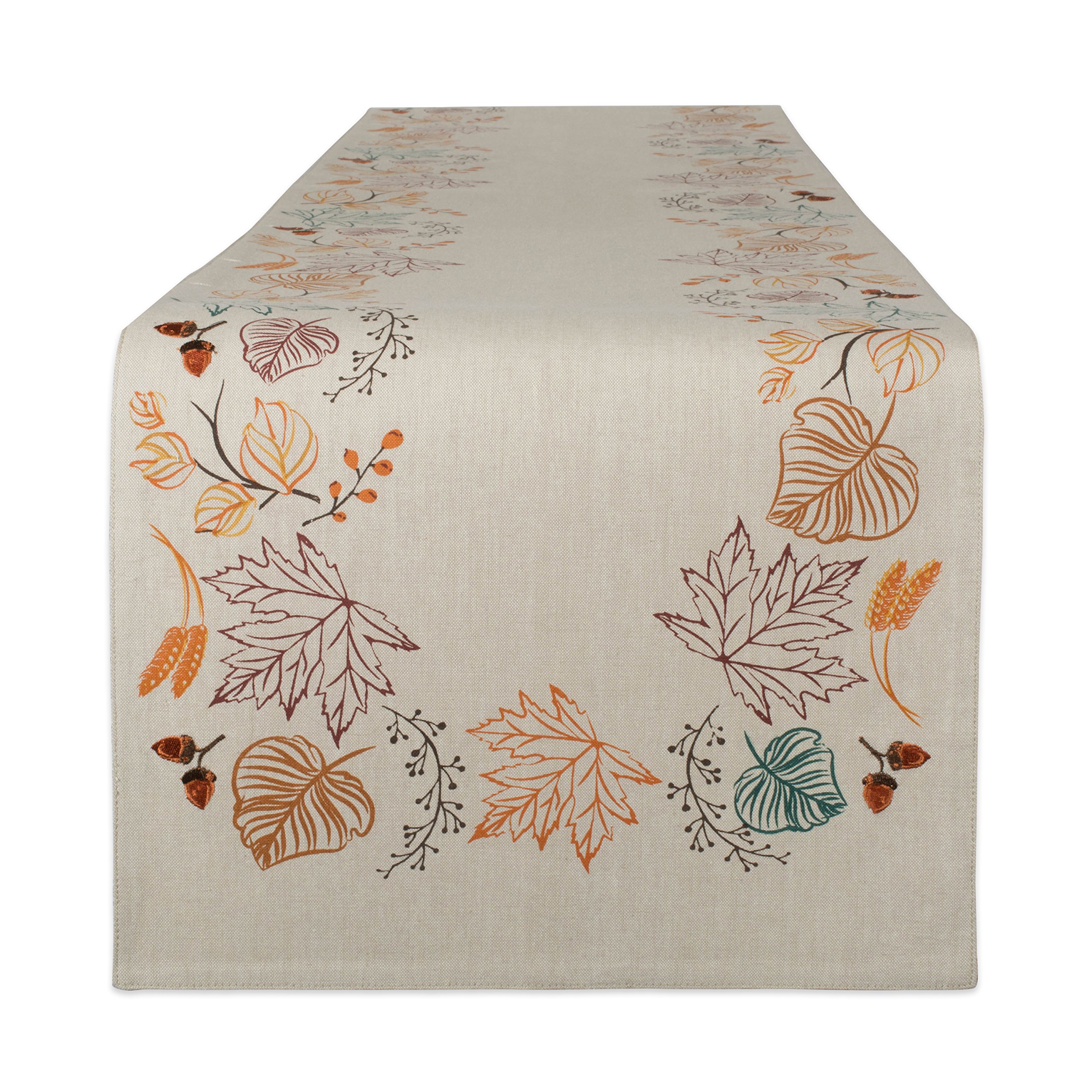 DII CAMZ10698 Cotton Table Runner, 14 x 72, Autumn Leaves