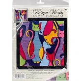 Design Works Crafts Colorful Cats Needlepoint Kit