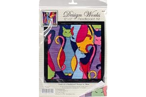 TOBIN Colorful Cats Needlepoint Kit