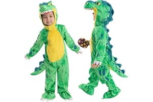 Spooktacular Creations Halloween Dinosaur Costume Kids, T-Rex Costume Outfit with Egg for Toddler Child Dress Up Party