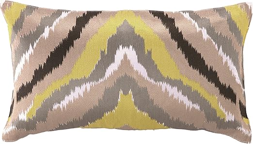 Amazon Com Trina Turk Ikat Yellow Embroidered Decorative Pillow