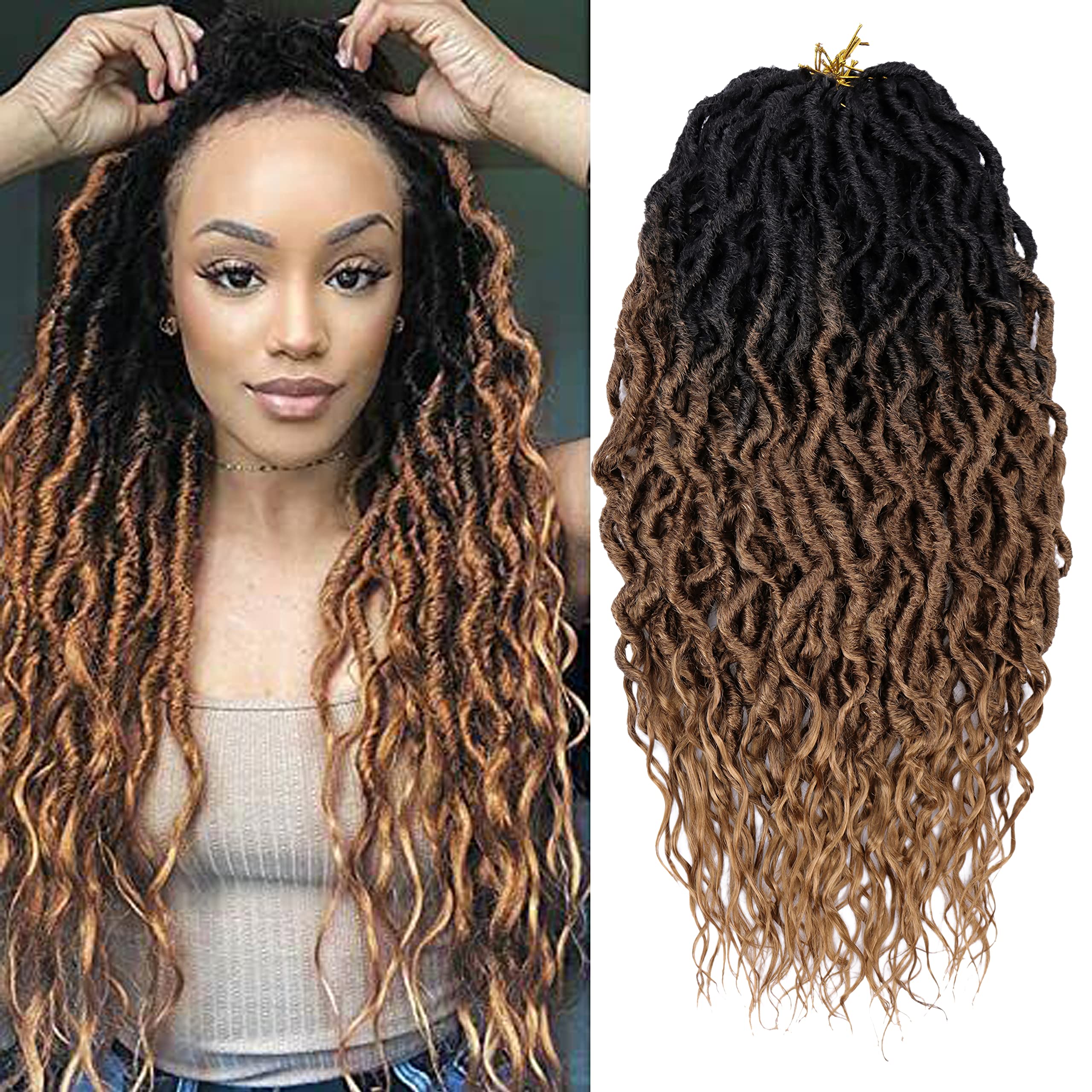 Photo 1 of Queen Locs Crochet Braids 24 Inch Soft Locs with Curly Ends - Synthetic Braiding Hair Extensions
