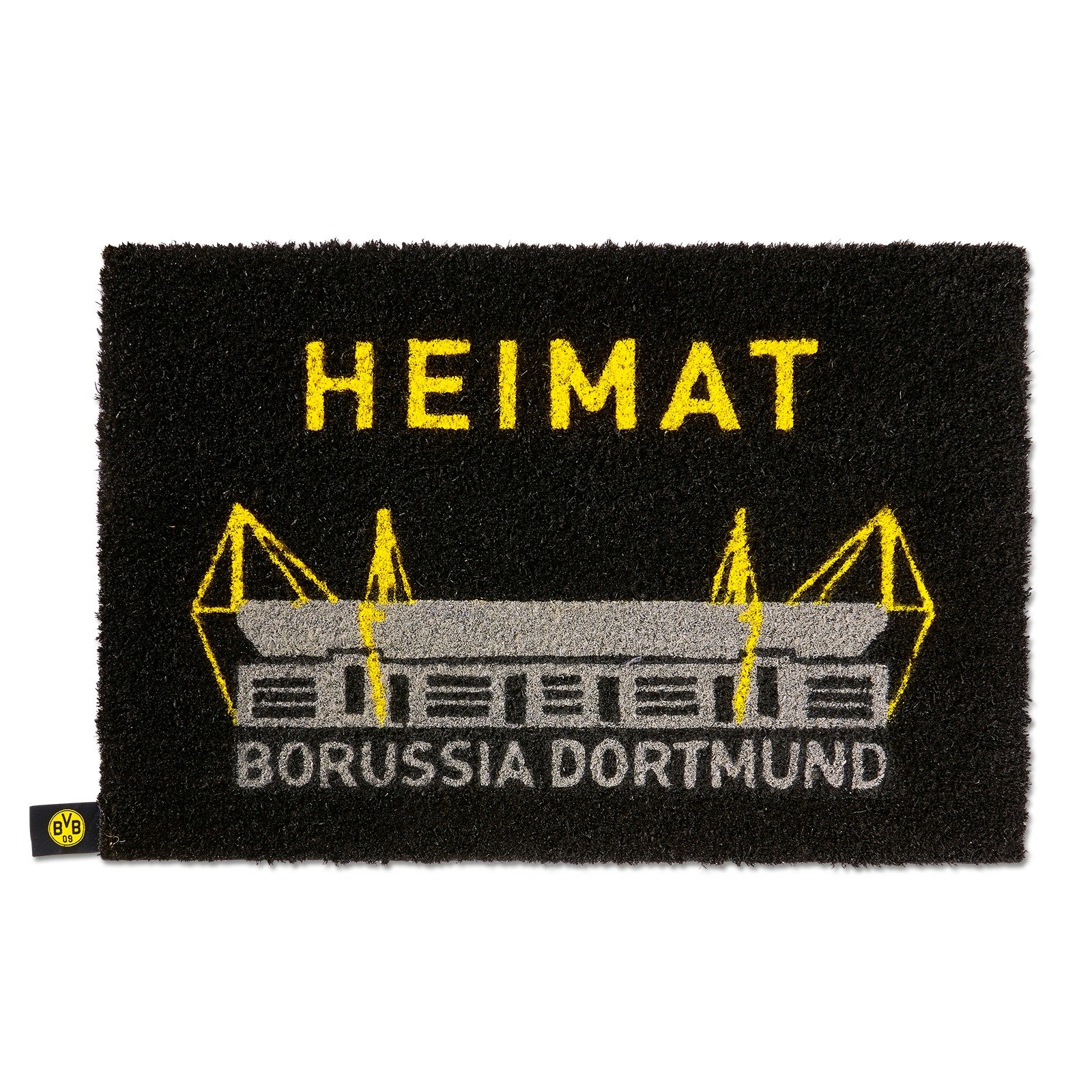 Borussia Dortmund, Doormat, black-yellow,