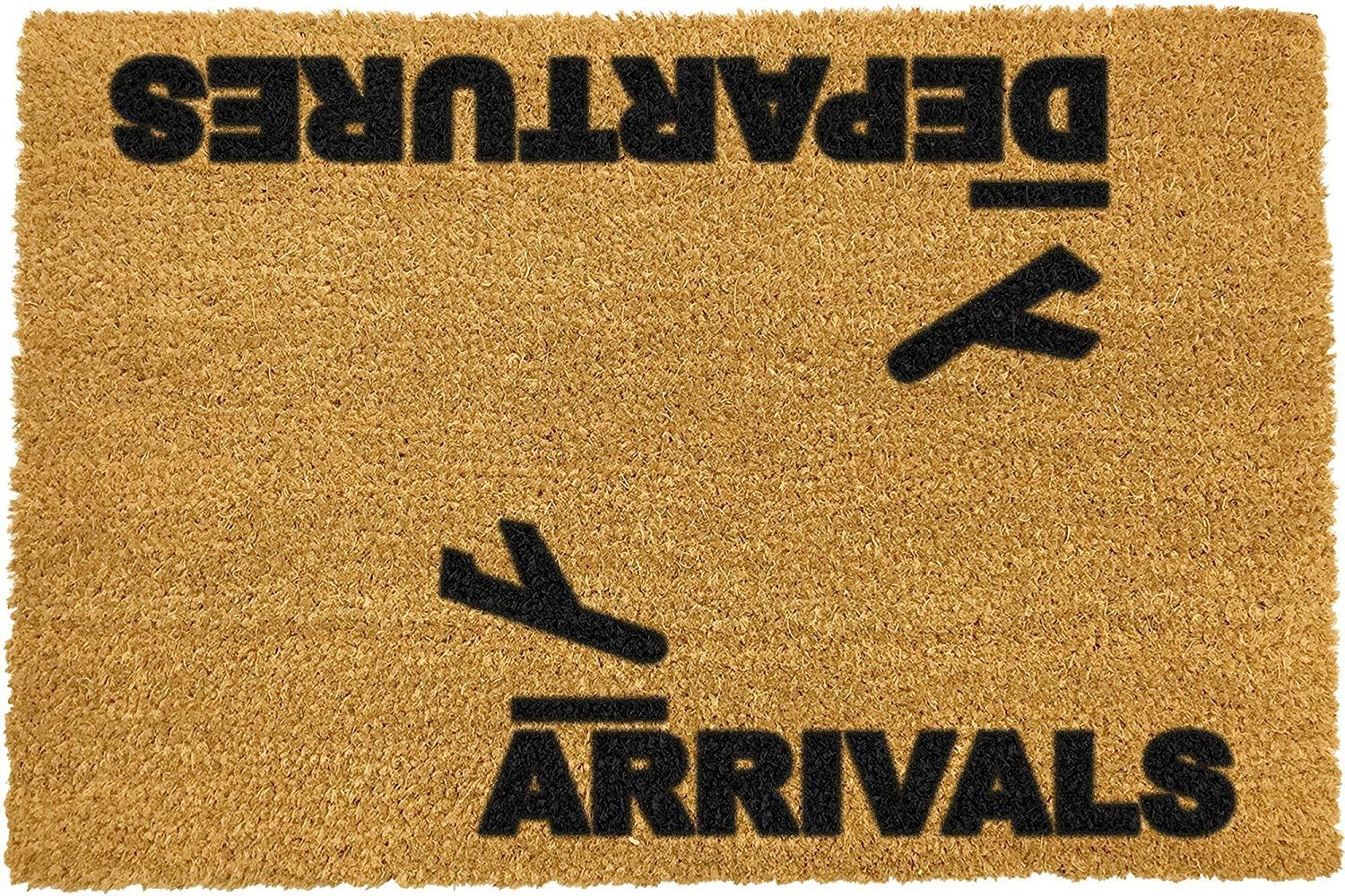 Artsy Arrivals & Departures Coir Doormat 60x40cm