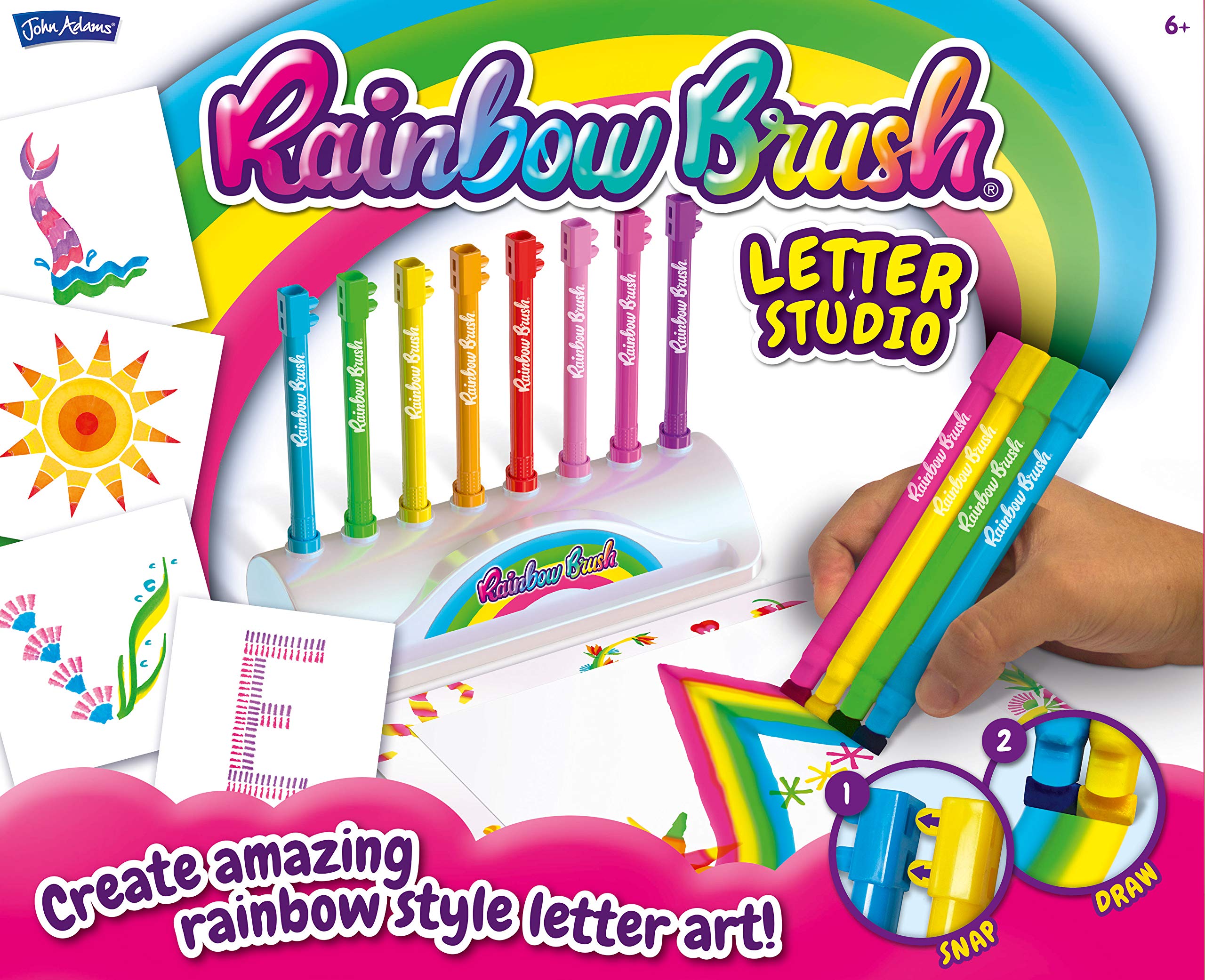 John Adams , Rainbow Brush Letter Studio: Create amazing rainbow style letter art! , Arts & crafts , Ages 6+