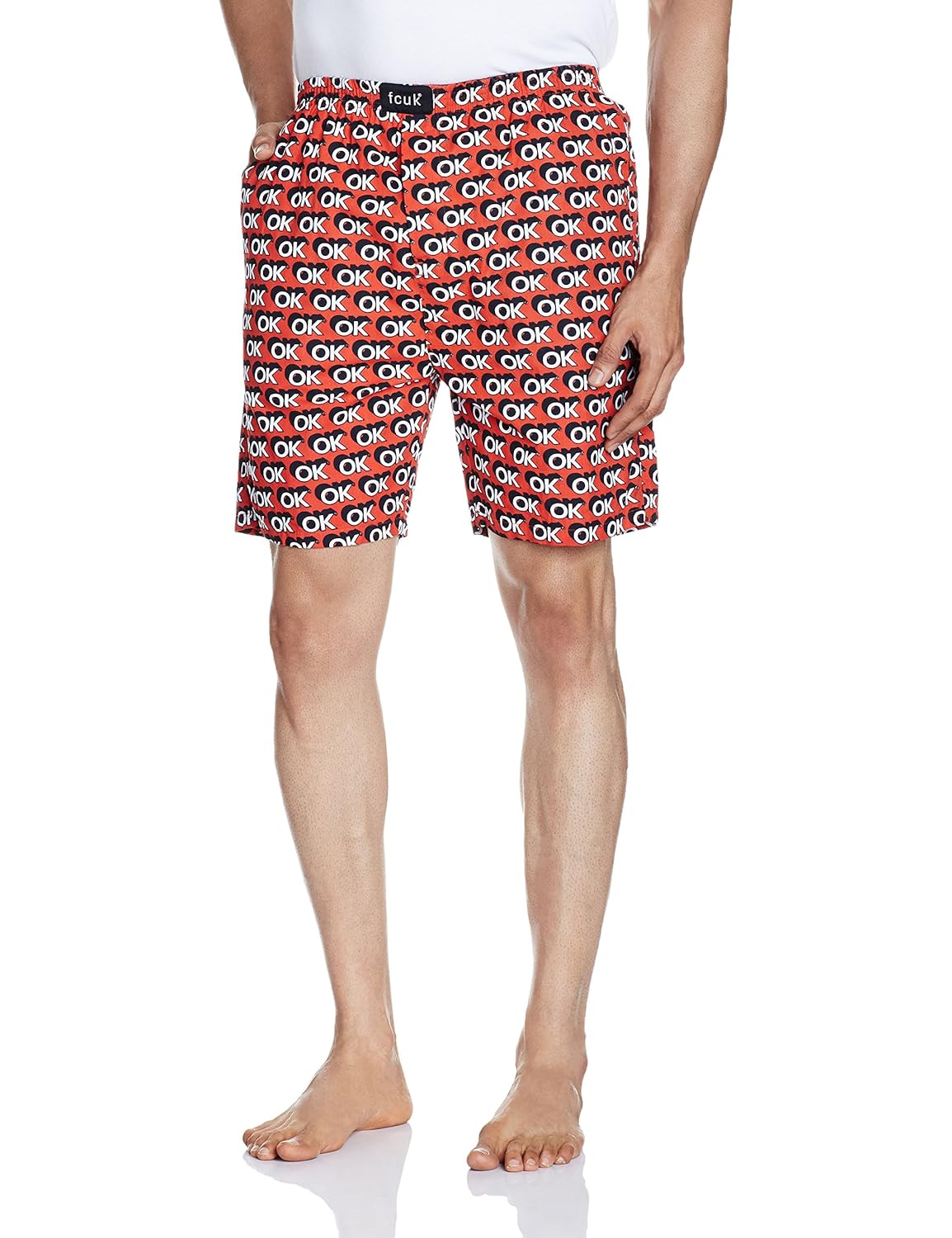 fcuk men's cotton lounge shorts