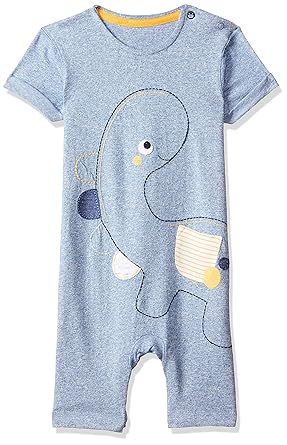 Baby Boys Regular fit Romper Suits (SA442-1_Blue_0-3 M)