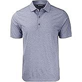 Cutter & Buck Mens Cutter & Buck Forge Eco Heather Stripe Stretch Recycled Mens Polo