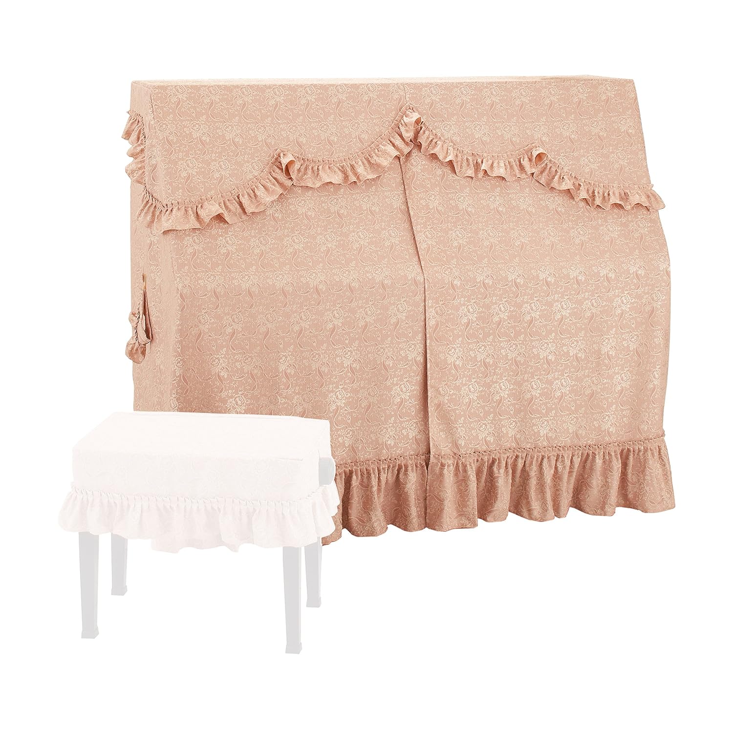 Tablecloths 90CM SQUARE TABLE CLOTH CREAM HEAVY LACE ROSE SCALLOPED