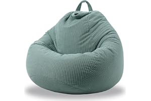 ENBAOHUI Stuffed Animal Storage Bean Bag Chair Cover (No Filler) Washable Ultra Soft Corduroy Bean Bag Cover for Organizing Plush Toys, Bean Bag for Adults