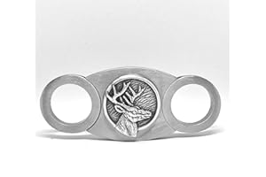 CIGAR CUTTERS BY JIM Deer Head Cigar Cutter – Double Guillotine Blades – in Gift Box