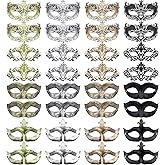 FEQO 32 Pieces Masquerade Masks Vintage Antique Masks Venetian Masks