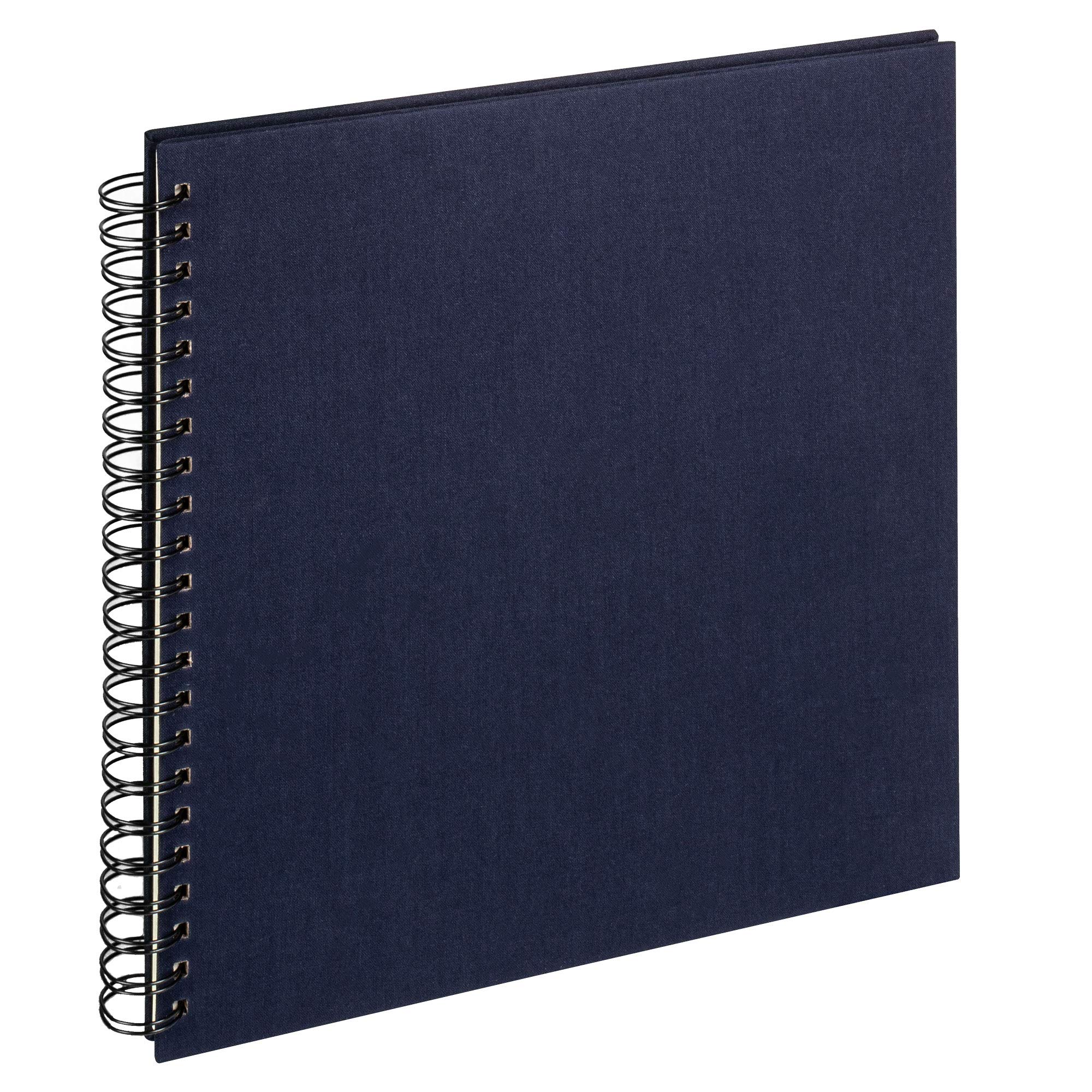 walther Design Photo Album Dark Blue 30 x 30 cm Spiral Album Linen, Cloth SA-510-U