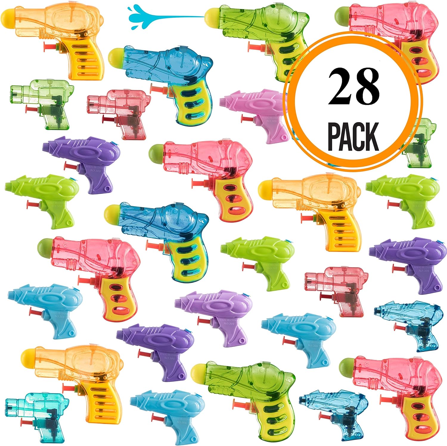 Pack of 28 Assorted Water Guns Pool Water Shooters and Water Blasters Combo Set of Water Squirt Toy: Toys & Games