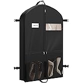 Simple Houseware 43'' Travel Garment Bag with Pockets for Suits, Dresses, Coats, Heavy Duty 300D Polyester
