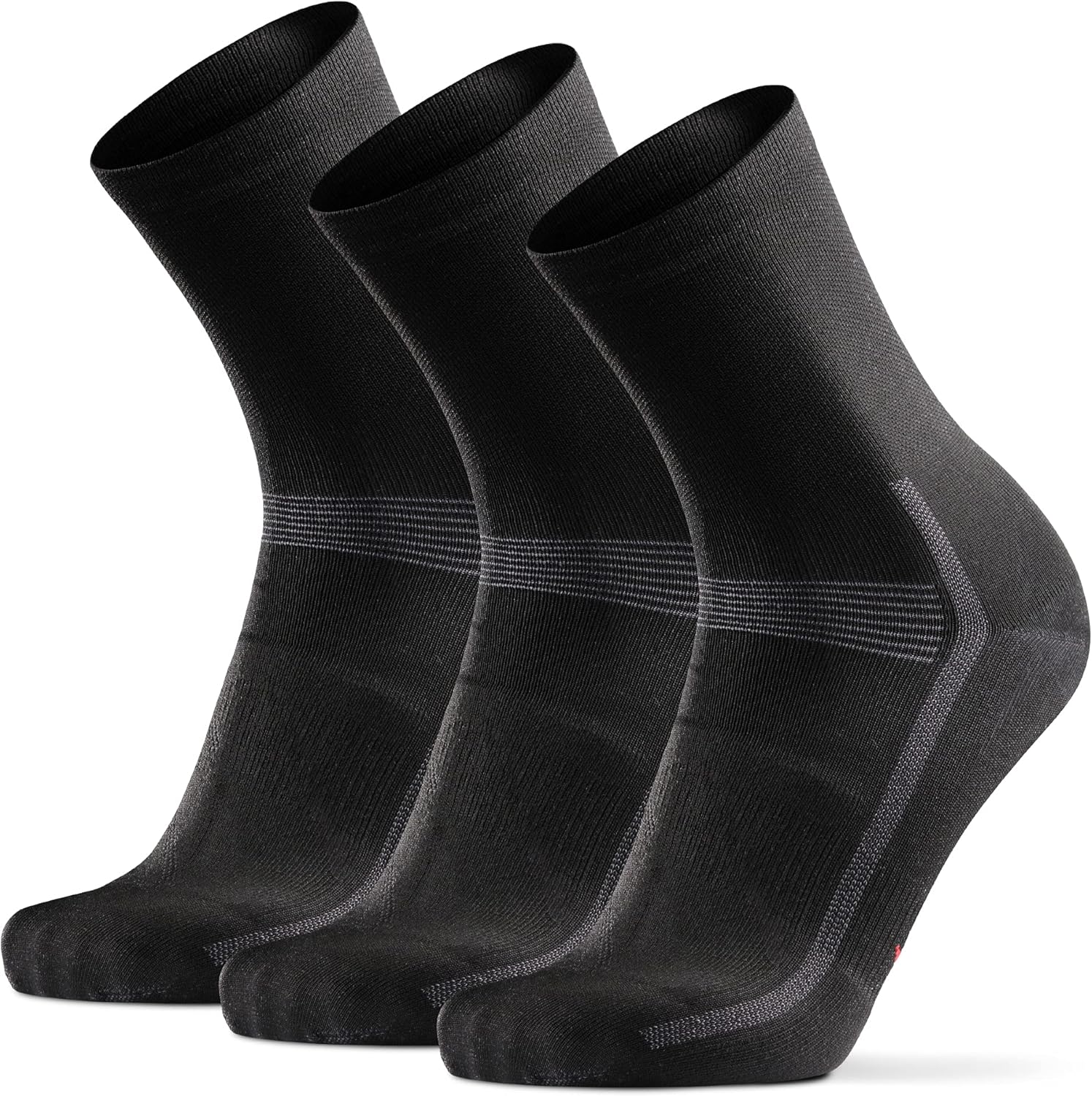 DANISH ENDURANCE Cycling Socks 3 Pack for Men & Women, Regular Ankle Crew Breathable Bike Socks for Road Biking, MTB: Clothing