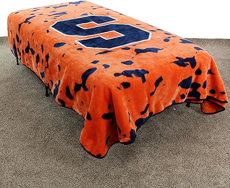 Amazon Com College Covers Syracuse Orange Raschel Throw Blanket 63 X 86 Home Kitchen