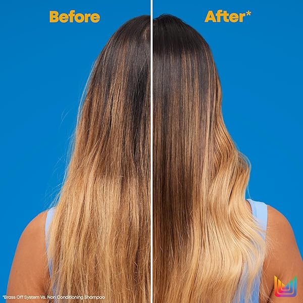 MATRIX BRASS OFF BLUE SHAMPOO | REFRESHES, TONES & NEUTRALIZES BRASSY TONES | COLOR DEPOSITING SHAMPOO | FOR LIGHTENED BRUNETTES OR DARK BLONDES | FOR COLOR TREATED HAIR