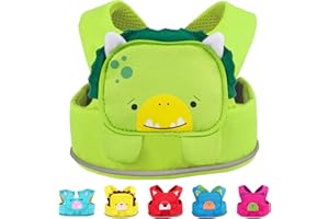 Trunki Toddler Leash - Fuss Free Toddler Walking Reins & Kids Safety Harness | Baby Leash for Kids – Dudley Dinosaur (Green)