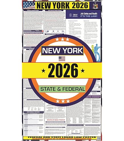 Amazon.com: 2026 New York (NY) State Labor Law Poster - State