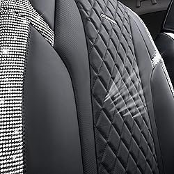 CAR PASS 1 Pair Shining Rhinestone & Nappa Leather