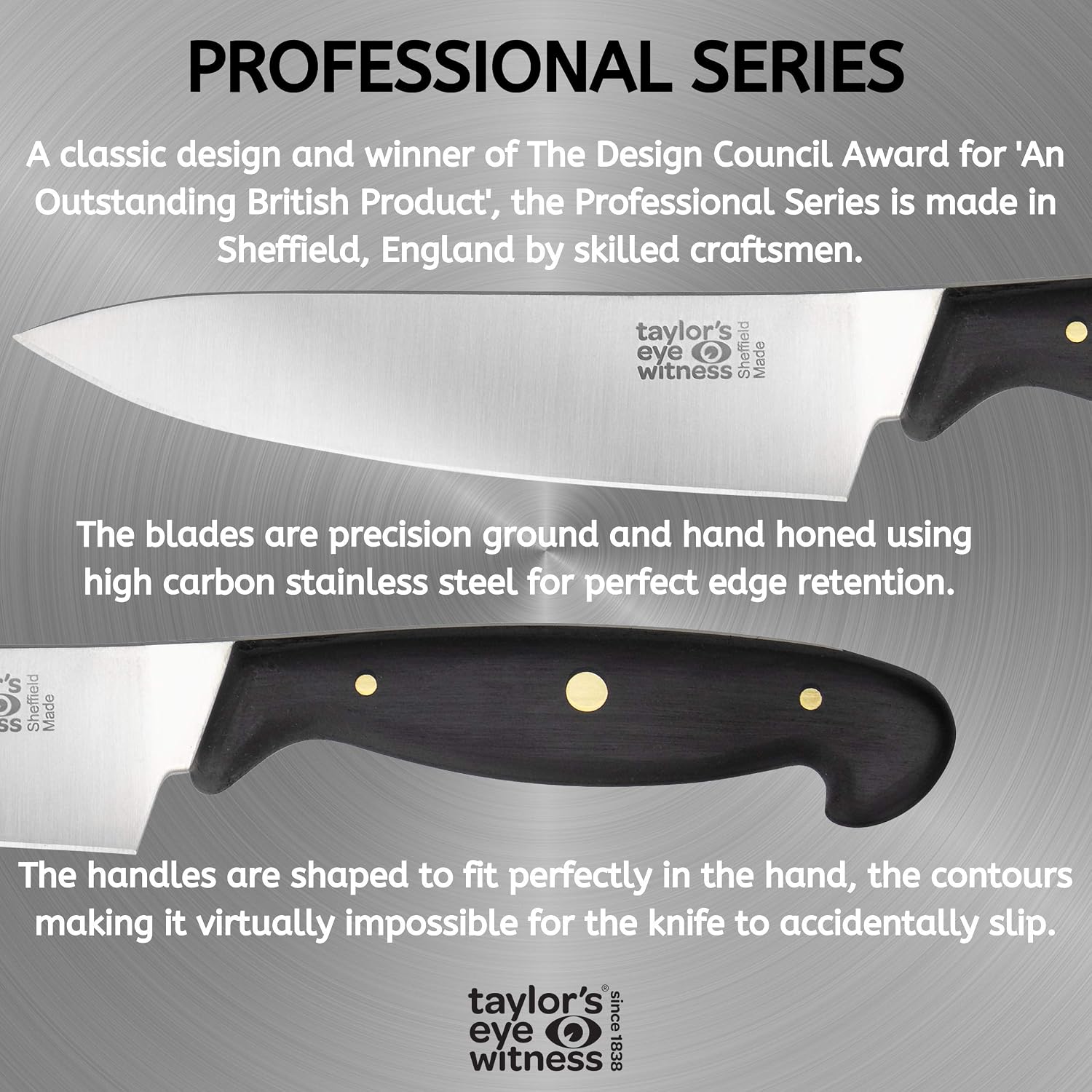 Taylors Eye Witness Professional Series British Made Cooks Kitchen Knife, 15cm Cutting Edge with an Ultra Fine, Pointed Blade - Image 4