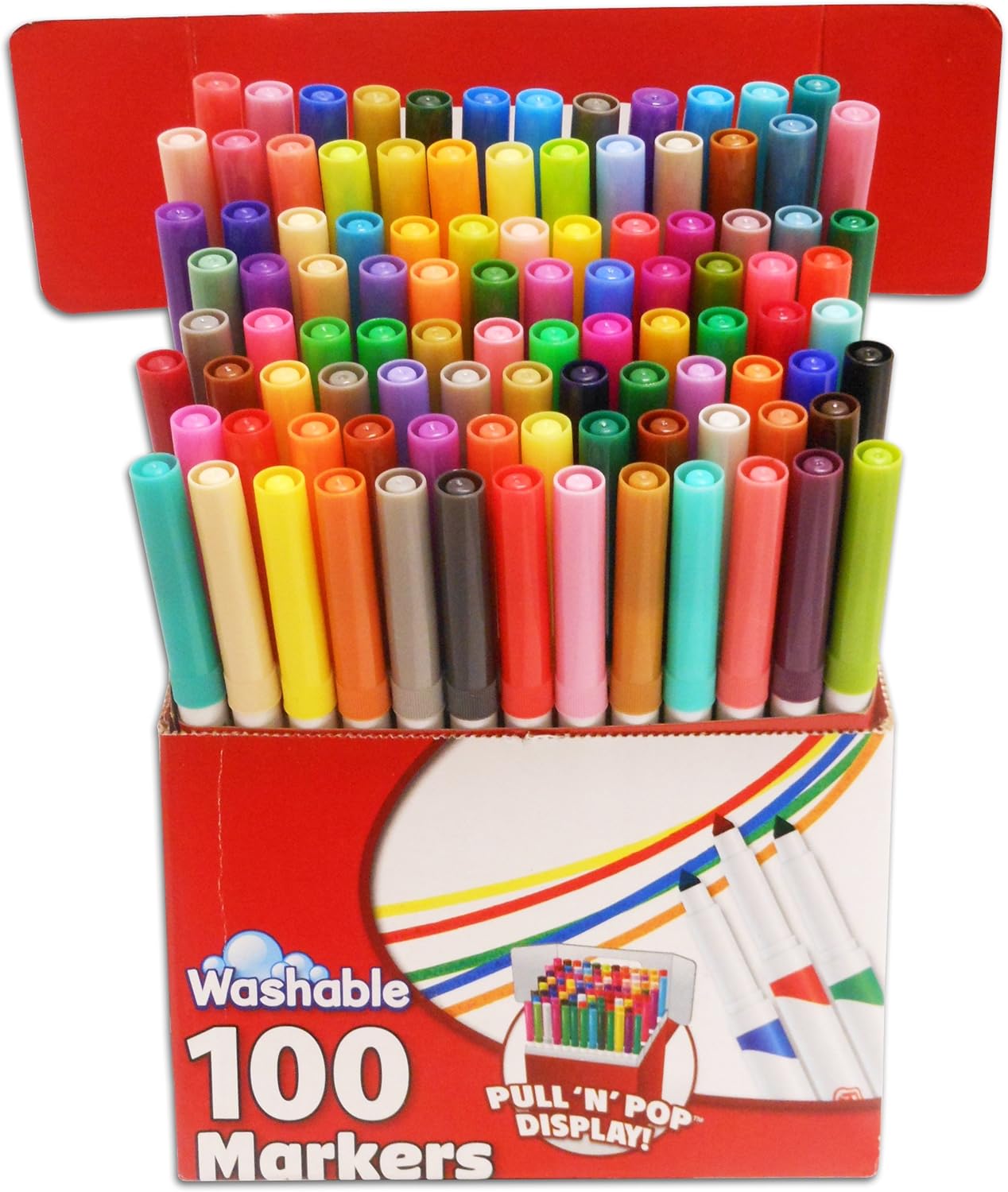 RoseArt SuperTip Washable Markers 50-Count Assorted Colors Packaging May Vary 3438VA-24: Office Products